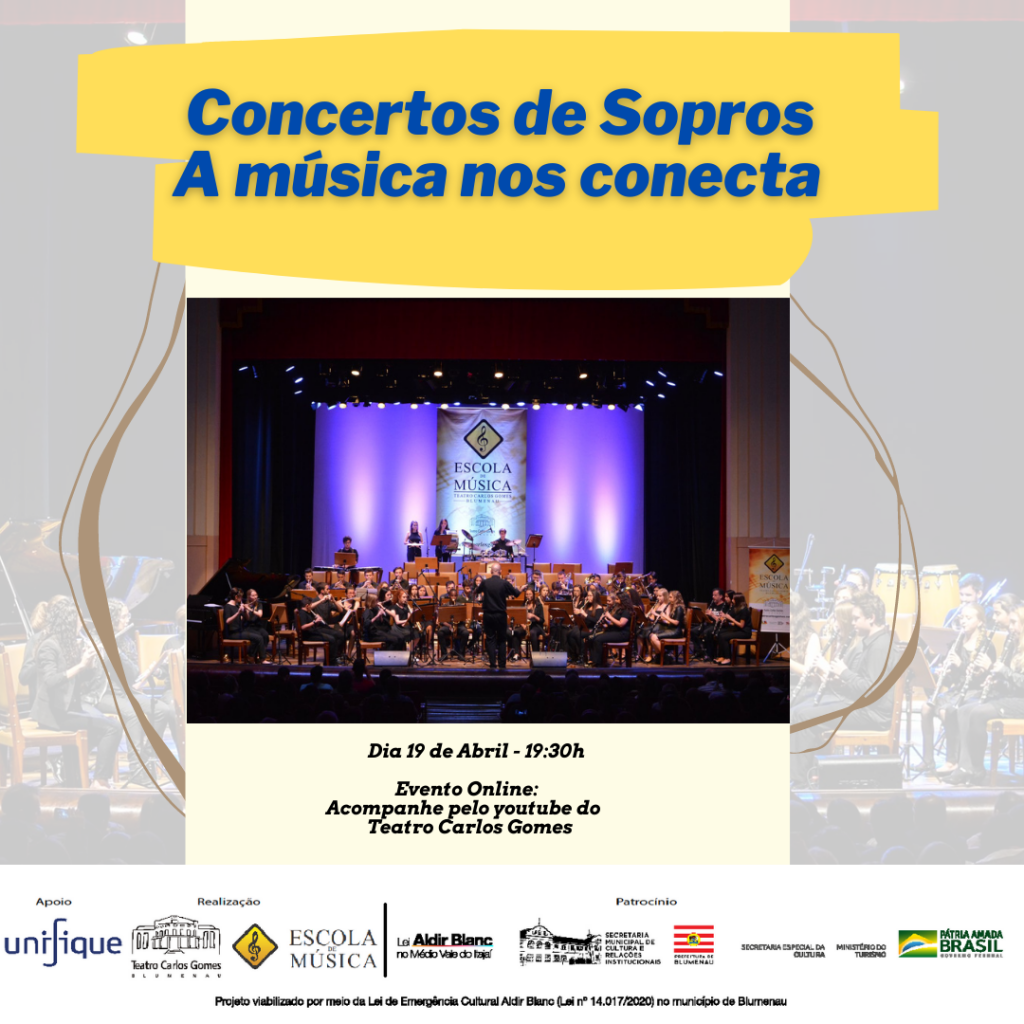 orquestra de Sopros do Teatro Carlos Gomes fará show on-line