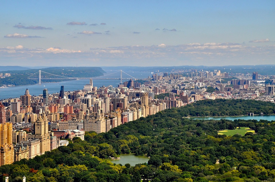 Foto aérea que mostra a grandiosidade do Central Park, em Nova York